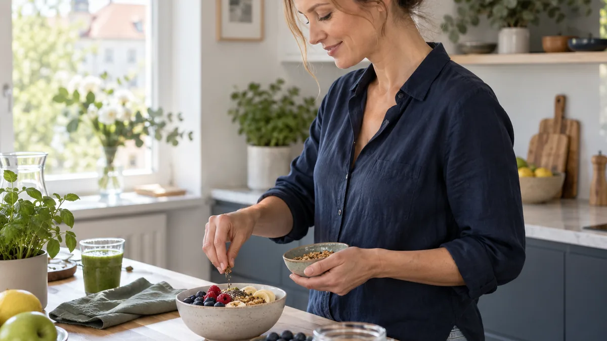 Ausgewogenes Frühstück als Teil einer bewussten Alltagsroutine